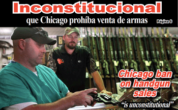 Inconstitucional que Chicago prohíba  venta de armas