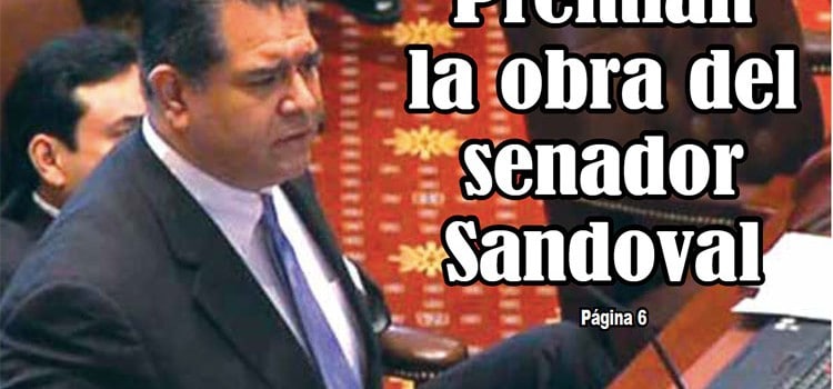 Premian obra del senador Sandoval